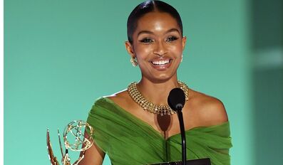 The Emmy Awards 2021 style updates Yara Shahidi wore Dior Haute Couture and looked dazzling